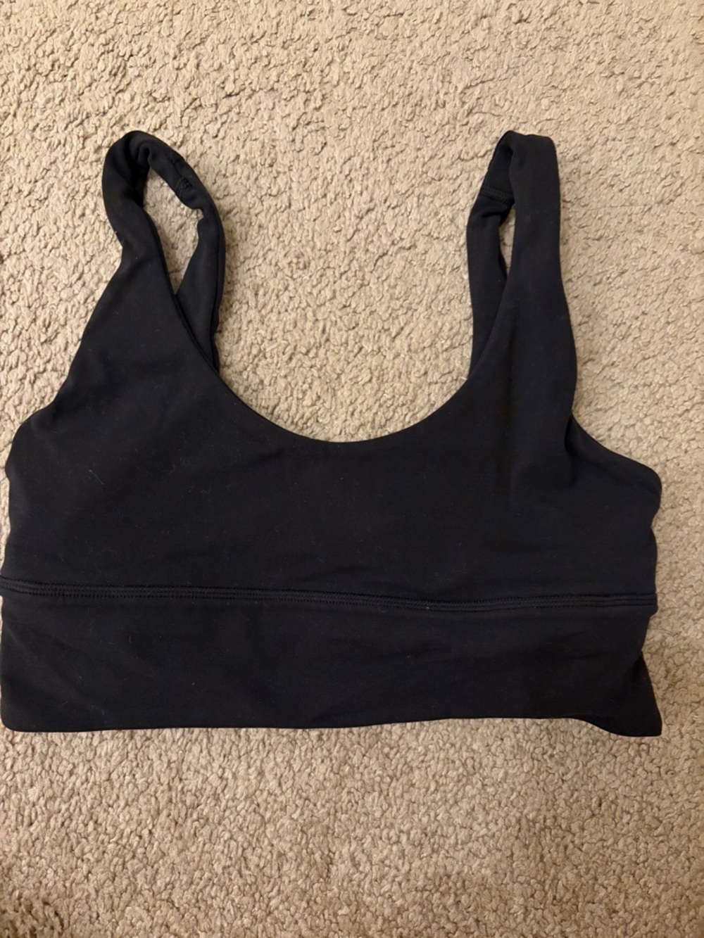 lululemon athletica Black Scoop Sports Bra SIZE 6